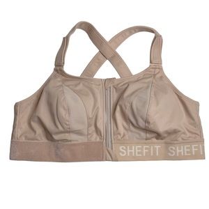 SHEFIT Ultimate Sports Bra Beige Tan High Impact Adjustable 3Luxe XXXL 3XL
